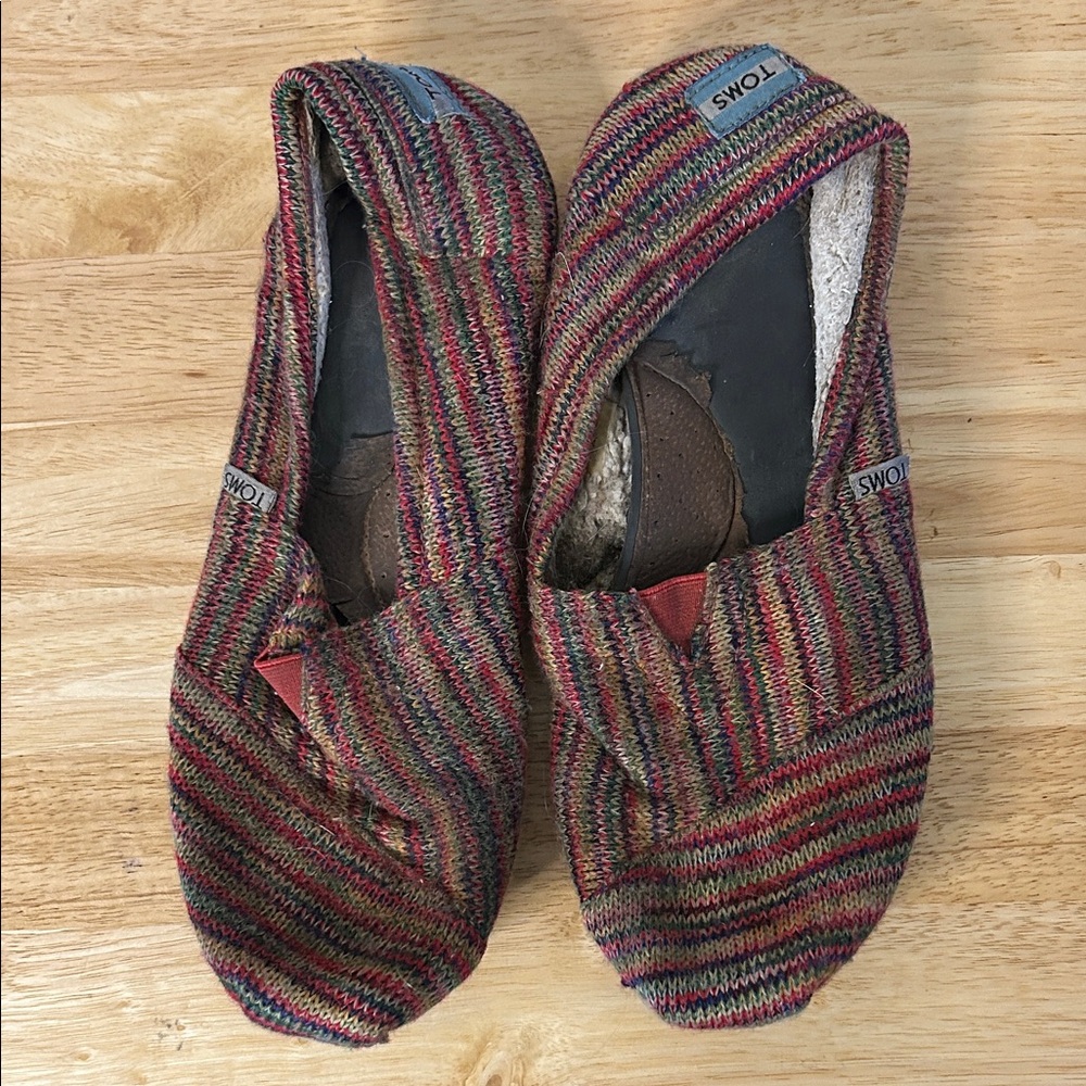 TOMS Multicolor Striped Women's Loafers